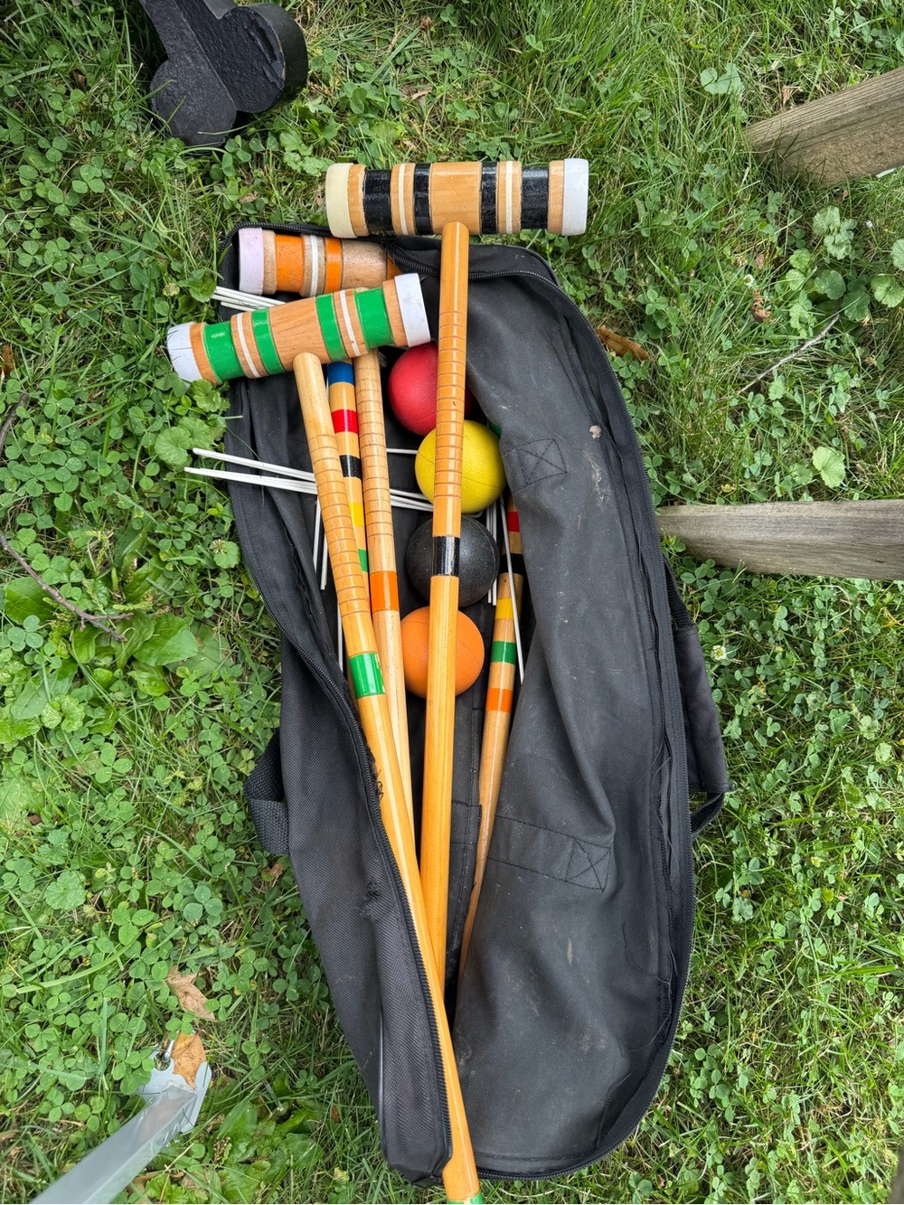 Croquet set with storage bag